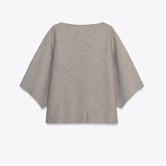 Zara LAPEL COLLAR KNIT JUMPER - Picture 5 of 5